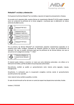 Robuskin®: reciclaje y eliminación