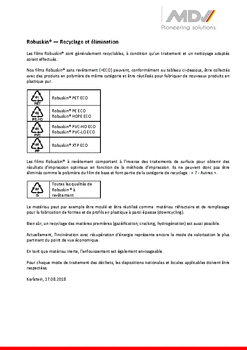 Robuskin® — Recyclage et élimination